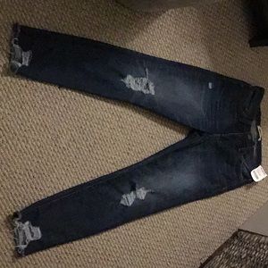 Distressed Ankle Jeans